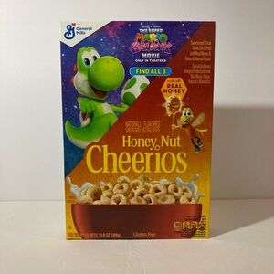 Honey Nut Cheerios Super Mario Galaxy Cereal Box